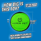 Hyper Pet Flippy Flopper Flying Disc Dog Toy 9 Inch, Floats, Colors Vary | Interactive fetch design safe on teeth, stays on the water surface for pool and lake play, multicolor styles ship assorted