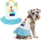 Parisian Pet Boat Dog Dress - Summer Clothes for Large Dogs - Tropical Pet Dress - Sailor Dog Outfit - Lightweight Puppy Clothes - Designer Dresses for Dogs - Sleeveless Dog Apparel