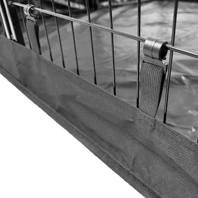 PJYuCien Puppy Playpen Plus Storage Bage with Bottom & Top Cover, 31.3" H | Heavy Duty, Dog Fence for Small Dogs, Foldable Square Pen, Indoor, Outdoor, Backyard Pasture, Camping, Protects Floors