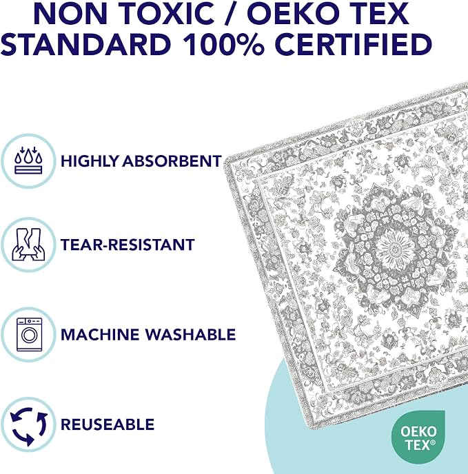PUPIBOO Washable Pee Pads for Dogs and Cats - Super Absorbent Reusable Puppy Training Pads - 100% Waterproof, Leak-Proof & Non-Slip Whelping Pads for Pet Housebreaking