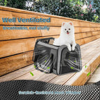 PETSFIT Large Cat Car Carrier,19 x 12 x 12 | Roomy Escape-Proof Cat Car Seat, Safe Driving, Lockable Zippers & Safety Tether, Soft-Sided Travel Carrier