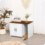 DWANTON Litter Box Enclosure, Wooden Cat Washroom Indoor, 27.6", 107WVV
