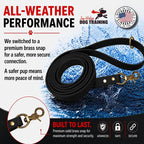Gummy K9 Dog Leash, Biothane, Dog Training Leash, Made in The USA, 6 Feet, Various Sizes & Colors (1/2, Black)