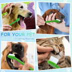 Honeydak 70 Pcs Dog Toothbrush Bulk Pets Dual Headed Dental Brushes | Green Long Handle Pet Tooth Brush for Puppy Large Small Cats and Most Pets Teeth Cleaning Dental Supplies