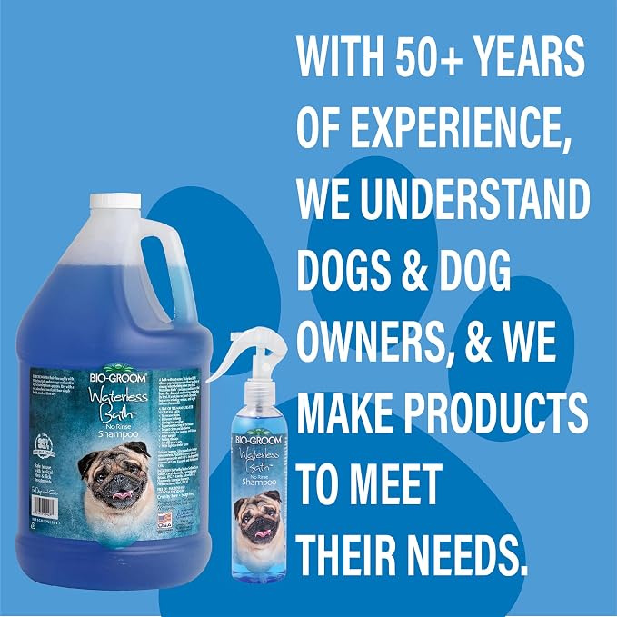 Bio-Groom Waterless Dog Shampoo - Tearless, No-Rinse, Dog Bathing Supplies, Puppy Wash, Cat & Dog Grooming Supplies, Cruelty-Free, Made in USA, Dry Shampoo Spray, Dog Products - 8 fl oz 1-Pack | Dog Bathing Supplies, Puppy Wash, Cat & Grooming Supplies...