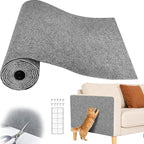 Cat Scratch Couch Furniture Protector Pad from Cat Claws, Grey, 39.3x15.8In | Heavy-Duty Cat Scratch Deterrent for Furniture, DIY Climbing Cat Scratcher for Sofa Corners, Walls, Doors-with 10 Pins