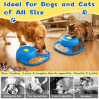 Dog Licking Bowl with Rolling Ball - 2-in-1 Anti-Slip Slow Feeder Dog Bowls w/Lick Mat for Liquid and Thick Treat, 150ml Licking Bowl for Anxiety Relief, Fits Small Medium Large Dogs & Cats Blue 2Pcs