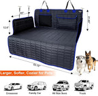 Reliadura SUV Cargo Liner for Dogs, Waterproof Pet Trunk Cover with Bumper Flap Protector, Non-Slip Scratchproof, Non-Slip Dog Seat Mat for SUVs, Large Size Cargo Liner Universal Fit Blue