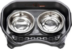 Neater Feeder Express Mess Proof Cat Bowls Elevated, No Spill Feeding Station, Stainless Steel Dishes for Food and Water, Raised Bowls for Indoor Cats, No Fatigue Whisker Friendly Dish, Black