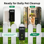 URSPET Dog Poop Bag Dispenser with 4 Rolls, Wall Mount Pet Waste Holder | Stick-On or Screw-On, Viewing Window, Easy Bag Pull, Flip-Top Refill, 60 Bags Included, Indoor and Outdoor Use