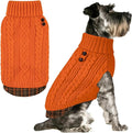 KYEESE Dog Sweater Turtleneck Thick Knit Pullover for Cold Weather | Stretchy Fit, Lightweight & Warm, Cozy Knit Comfort, Classic Plaid Design, Gentle on Sensitive Skin, Comfortable Daily Wear