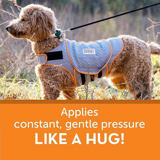 ThunderShirt for Dogs Calming Anxiety Vest, X Small, Platinum Sport | Skin-Friendly Dog Anxiety Shirt, Helps Reduce Stress from Thunder, Fireworks & Travel