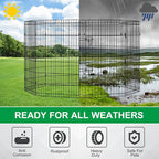 Artmalle Dog Playpen 36 Inch, 8-Panel Rustproof Foldable Fence with Door | Rustproof 8-panel metal playpen with door folds flat, sets up tool-free, and forms multiple shapes for indoor or outdoor use.