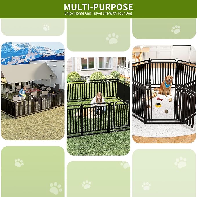 32" H Dog Playpens, Upgraded Heavy Duty Tube Puppy Play Pen for Indoors,Dog playpen Outdoor for Small Medium Dogs, Portable Dog Pen, 12 Panels