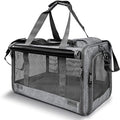GAPZER Pet Carrier for Large Cats up to 20lbs Soft-Sided Privacy Protection | Pet Crate for Medium to Big Kitten Small Puppy Transport, Washable Dog Cloth Carry Bag Home Outdoor Car Travel, Vet Visits