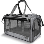 GAPZER Pet Carrier for Large Cats up to 20lbs Soft-Sided Privacy Protection | Pet Crate for Medium to Big Kitten Small Puppy Transport, Washable Dog Cloth Carry Bag Home Outdoor Car Travel, Vet Visits