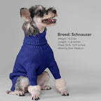 cyeollo Dog Sweater Long Sleeve Knitted Turtleneck Pullover Warm Clothes | Ultra Soft Warm Knit, Full Coverage, 4-Way Stretch for Easy Movement, Easy On & Off, Winter Daily Wear for Small Dogs