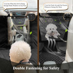 VIVAGLORY Dog Seat Cover for Back Seat, Mesh Visual Window with Extra Strap & Buckles for Safety, Heavy Duty Car Seat Covers with Side Flaps, Universal fit for Most Cars, Black S | Seat Cover for Car Suv & Truck, Back Backseat Split Hair Resistant Prot...