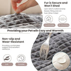 Couch Cover for Dogs Washable, Non-Slip Pet Couch Covers for Sofa, Fuzzy Dog Couch Cover Blanket Thick Soft Plush for Furniture Protector (Dark Gray, 27.6" x 47.2"/70 x 120cm)