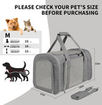 Carriers Soft-Sided Large Pet Carrier for Cats Dogs Small Animals Up to 35Lbs,Top Load Carrier,Ventilated Design,Portable Cat Carrier Airline Approved(X-Large, Grey)