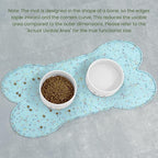 PWTAA Dog Food Mat Anti-Slip Silicone Dog Bowl Mat Thicker Pet Placemat Waterproof Cat Feeder Pad with Raised Edge Puppy Kitten Feeding Mats Suitable Small Medium-Sized Dogs Cats Eating Tray - 2PCS