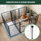FXW Homeplus Indoor Dog Playpen with Divider Connectors, 40" H, 12 Panels | Calm Indoor Play Area, Two-Zone Layout, For Medium & Large Dogs, Patented