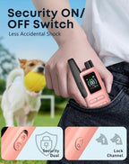 Dog Shock Collar - 4200FT Dog Training Collar with Remote for 5-120lbs Small Medium Large Dogs, IPX8 Waterproof E Collar with 4 Training Modes, Security Lock, Rechargeable Shock Collar Pink