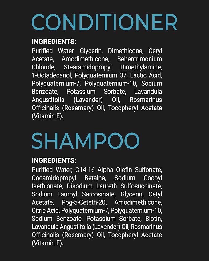 Dog Shampoo and Conditioner Set with Biotin, Rosemary & Lavender (16 fl oz) | Detangles, Deodorizes & Moisturizes for All Breeds & Puppies | Suitable for Itchy, Dry & Sensitive Skin | ALFIE'S CHOICE