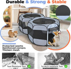 2-in-1 XLarge Portable Cat Playpen Assembly-Free for Indoor Cats Enclosed Pop Up Dog Play Pen Outdoor Puppy Pet Tent Crate House Condo Kitten Kennel Small Animals Cage(No Divider, Unified Space)