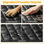 PETICON Waterproof Scratchproof Pet Bench Seat Covers for Cars, SUVs, Nonslip Durable Back Seat Cover for Dogs, Washable Backseat Protection