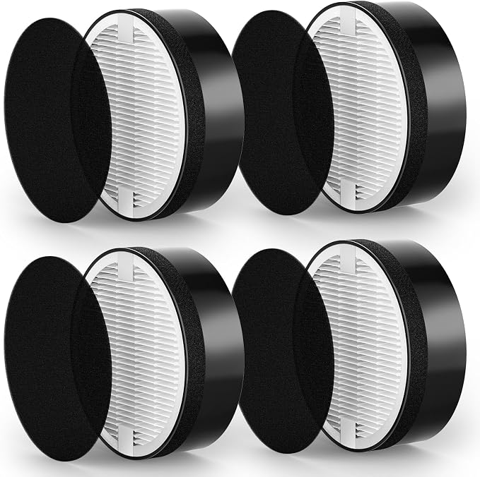 LV-H-132 Replacement Filter Compatible with LEVOIT LV-H-132 Air Puri-fier | LV-H-132 Air Puri-fier Replacement Filter, Part # LV-H-132-RF, 4 Pack