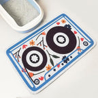Lukamoo® Cute Cat Litter Mat (30‘’x20’’), Large/L, for Kitty Litter & Cute Cat Litter Box, Litter Trapping Mat (Large (30'' x 20''), Cassette)