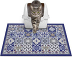 Glittme Cat Litter Mat, 24"x15" Non-Slip Washable Trapping Mat for Cats | Litter Trapping Mat With Thick PVC Coil To Catch Scatter, Soft On Paws And Waterproof Bottom To Protect Floors
