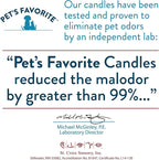 Pet's Favorite Lemon Scented Candles, Clean Burning Pet Friendly Candles with a Natural Fiber Wick and 70 Hour Burn Time, Lemon Zest Pack of 1