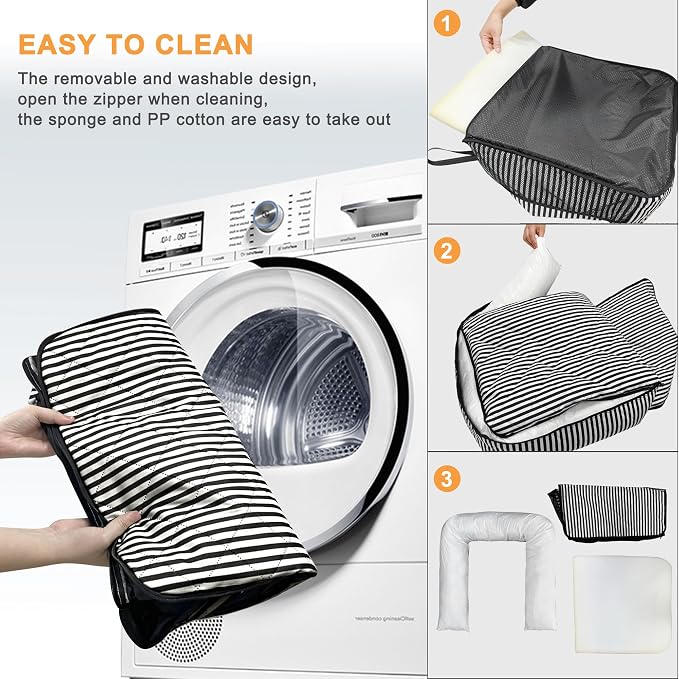 Dog Car Seat for Small and Medium Dogs, Booster Seat Sofa Pet Bed, Portable Car Travel Carrier Bed (Black Stripes-Thick Filling)