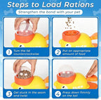Non Bisphenol A Ball Dog Lick Bowl, Duck Snack Dispenser, Pet Beauty Gloves, Cleaning Comb, Suitable for Small and Medium Sized Dogs and Cats, Non Slip Dishwasher Safe