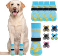 KOOLTAIL Dog Socks Shoes for Hot Pavement to Prevent Licking Paws, Winter Dog Boots&Paw Protector for Hardwood Floors Anti Slip,Traction Control Grip Booties for Small Medium Large Senior Dogs,Blue M