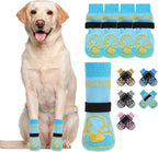 KOOLTAIL Dog Socks Shoes for Hot Pavement to Prevent Licking Paws, Winter Dog Boots&Paw Protector for Hardwood Floors Anti Slip,Traction Control Grip Booties for Small Medium Large Senior Dogs,Blue M
