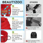 BEAUTYZOO Dog Harness for Small Dogs, No Pull Dog Harness and Leash Set, Soft Escape Proof Puppy Vest Harness with Handle, Reflective Lightweight Step in Harness for Girl Boy Dogs, Red S
