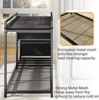 kepptory Pet Bunk Bed with Stairs and Storage, Dog Beds Attachment to Human Bed, Bedside Dogs Cot for Small, Medium Cats & Dogs, Pet Window Perch (Black)