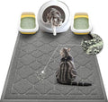 Cat Litter Box Mat, Kitty Premium PVC Pad, Durable Trapping Rug, Phthalate Free, Urine-Resistant, Scatter Control, XXL 47 x 36 Inch, Grey