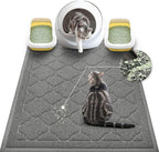 Cat Litter Box Mat, Kitty Premium PVC Pad, Durable Trapping Rug, Phthalate Free, Urine-Resistant, Scatter Control, XXL 47 x 36 Inch, Grey