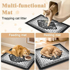 Bienbee Cat Litter Mat, 2 Pack 33" x 22" Machine Washable for Litter Boxes | Cat Litter Rug with Waterproof Backing, Non-Slip Grip and Soft On Kitty Paws to Catch Litter and Protect Floor