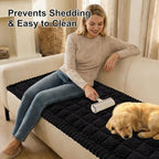Smiry Couch Cover for Dogs, Non Slip Fuzzy Pet Sofa Covers Washable | Sofa Slipcovers for 3 Cushion Couch, Soft Thick Furniture Protector for Cats Dogs, Against Fur, Dirt, Scratch (35.4"x82.7")
