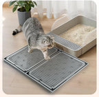 2Pack Cat Litter Box Step, Litter Catcher, Expandable Interlock Litter Mat, Washable Easy Clean, Waterproof & Urine Proof, Dark Grey