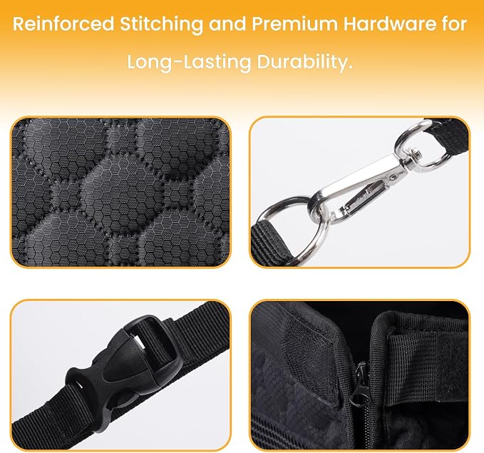 XL Large Dog Car Seat Cover with Dog Bed Mat for Back Seat Half - Single Seat Travel Hammock Extender, Waterproof Hard Bottom for Medium & Large Dogs, Car SUV Truck Vehicle