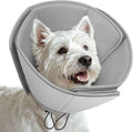 AOFITEE Soft Dog Cone Collar, Adjustable Cone for Dogs to Stop Licking, Dog Cones for Small Medium Large Dogs, Breathable Elizabethan Collar Wound Healing After Surgery(Grey,S)
