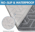 UPSKY Waterproof Cat Litter Mat Large 35" x 47" Soft on Kitty Paws, Gray | Litter Box Mat, Cat Litter Mat Litter Trapping Mat, Waterproof Scatter Control, For Indoor Cats, Easy to Clean
