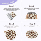 Lesure Shown on TV Jacquard Donut Dog Beds Medium Sized Dog,Brown 30x30x8in | Orthopedic Calming Pet Bed Sofa, Original Design Pattern,Washable Cover,Cute Home Decor as Gift for Pet,Anti Slip Bottom