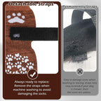 EXPAWLORER Anti Slip Dog Socks to Prevent Licking Paws, Dog Shoes for Hot Pavement, Dog Booties for Small Medium Large Senior Dogs, Traction Control Boots & Paw Protectors for Hardwood Floors Caramel